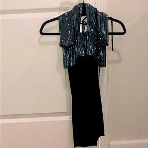 Embellished halter top